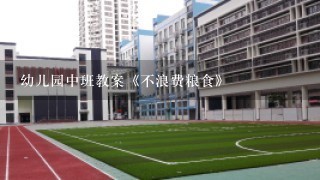 幼儿园中班教案《不浪费粮食》