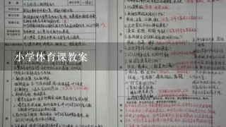 小学体育课教案