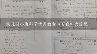 幼儿园小班科学优秀教案《5官》含反思