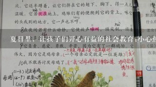 夏日里，让孩子们开心有益的社会教育;小心热暑，盼健康成长，打造精彩暑期社会教育活动