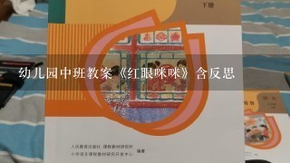 幼儿园中班教案《红眼咪咪》含反思