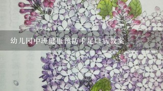 幼儿园中班健康预防手足口病教案