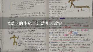 《聪明的小兔子》幼儿园教案