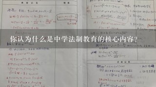 你认为什么是中学法制教育的核心内容？