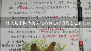 什么是中国传统文化的核心价值观念它在礼仪三字经儿歌教案中的体现是什么