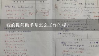 我的提问助手是怎么工作的呢