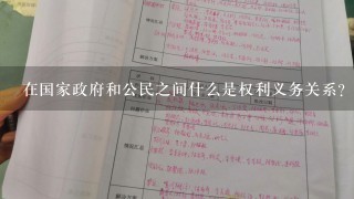 在国家政府和公民之间什么是权利义务关系