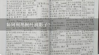 如何利用树叶找影子?