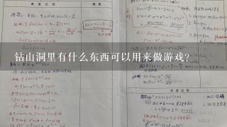 钻山洞里有什么东西可以用来做游戏?