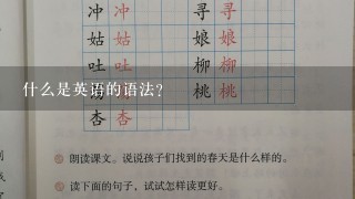 什么是英语的语法?